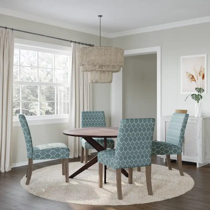 Classic, Eclectic Dining Room Design by Havenly Interior Designer Halley