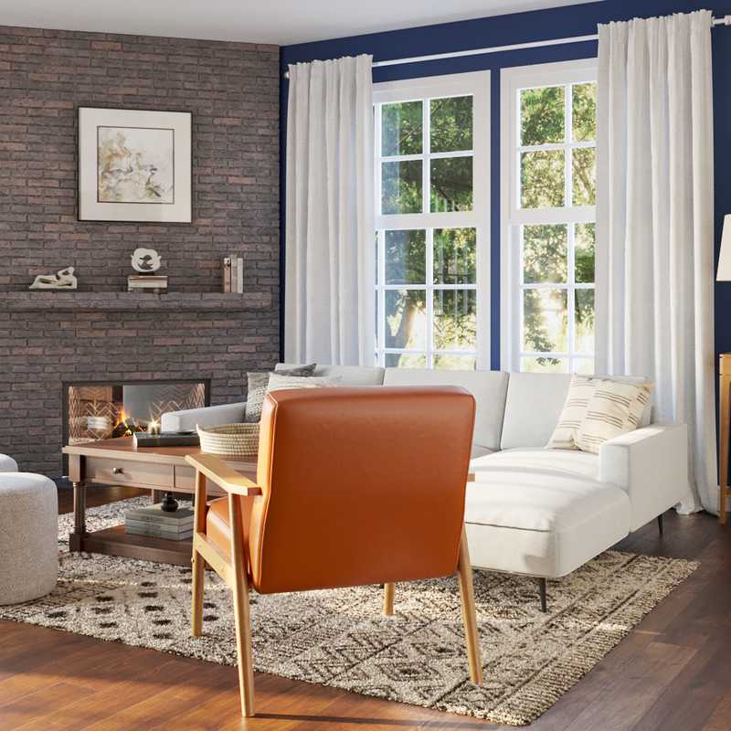 Modern, Classic Contemporary Living Room Design by Havenly Interior Designer Daniela