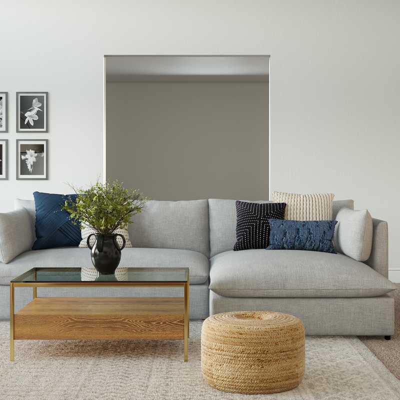 Modern, Bohemian, Midcentury Modern, Minimal Living Room Design by Havenly Interior Designer Krishnendhu