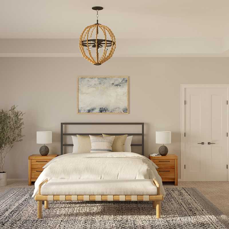 Modern, Industrial, Farmhouse, Midcentury Modern Bedroom Design by Havenly Interior Designer Michelle