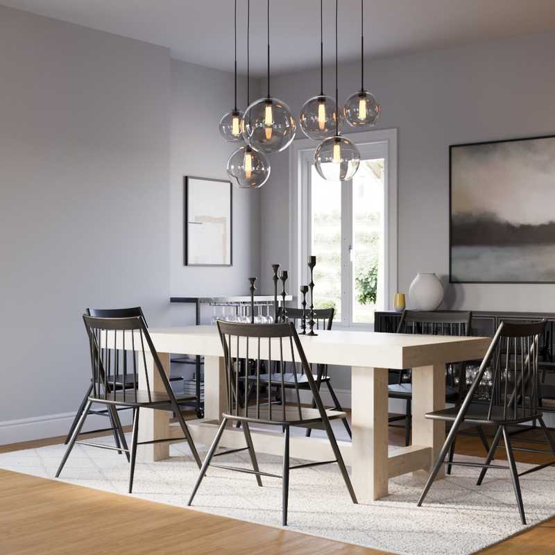Contemporary, Modern Dining Room Design by Havenly Interior Designer Kayla