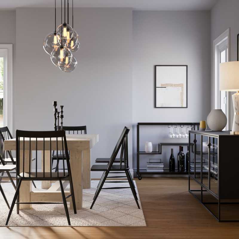 Contemporary, Modern Dining Room Design by Havenly Interior Designer Kayla