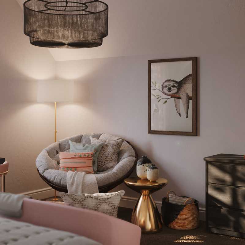 Bohemian, Glam Bedroom Design by Havenly Interior Designer Jordi