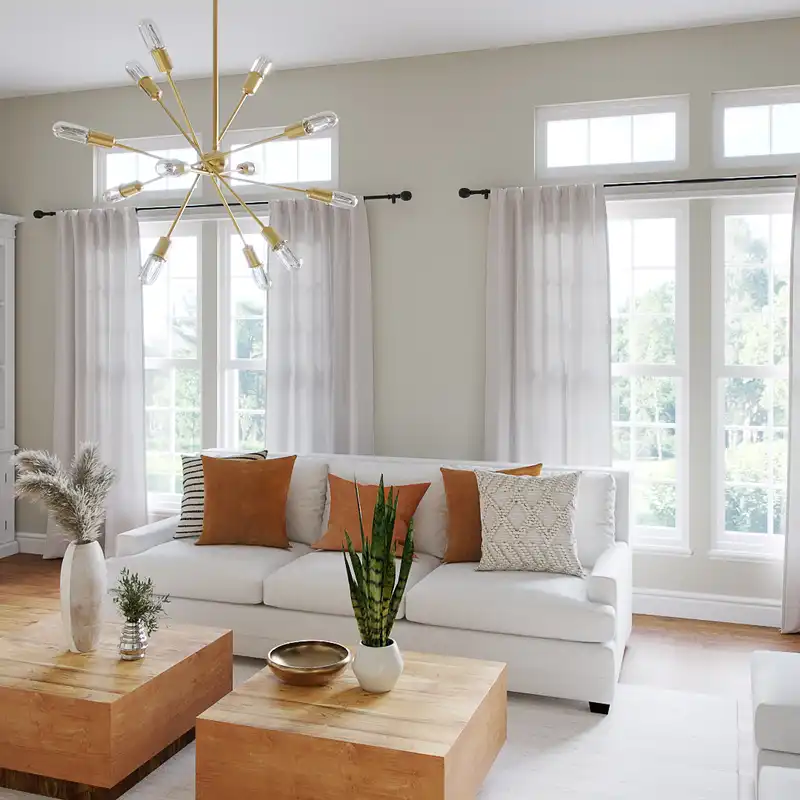 Contemporary, Modern, Southwest Inspired Living Room Design by Havenly Interior Designer Dalia
