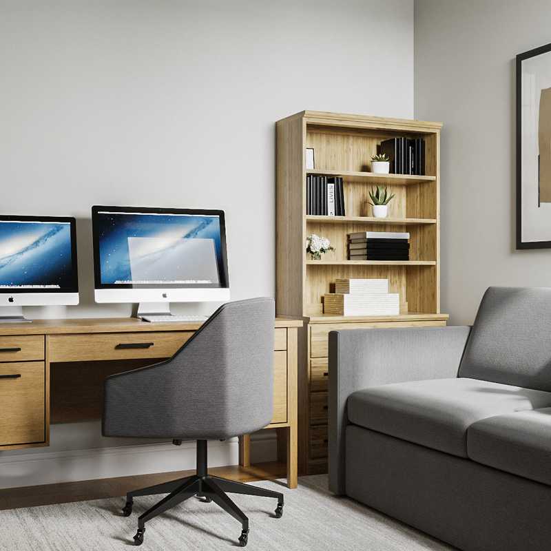 Classic, Traditional, Farmhouse Office Design by Havenly Interior Designer Jazmin