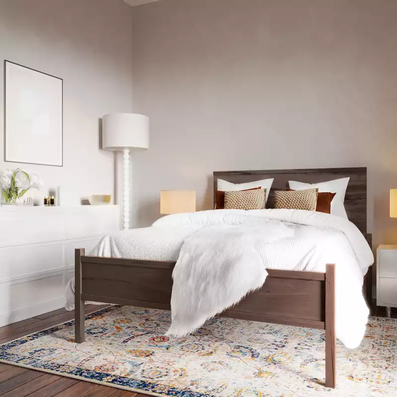 Bohemian, Industrial, Rustic, Midcentury Modern, Minimal Bedroom Design by Havenly Interior Designer Milena