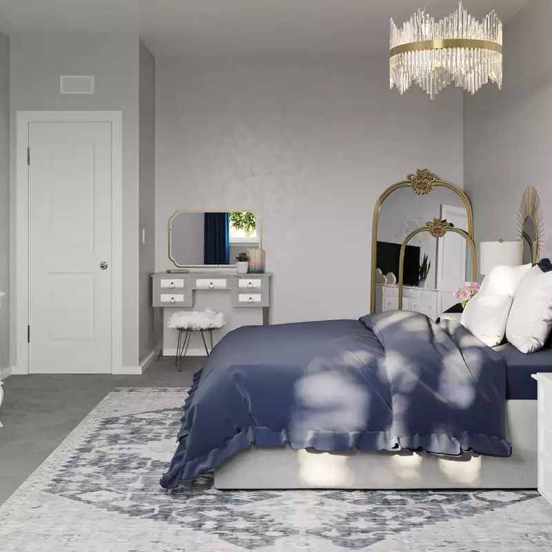 Glam, Traditional Bedroom Design by Havenly Interior Designer Mikaela