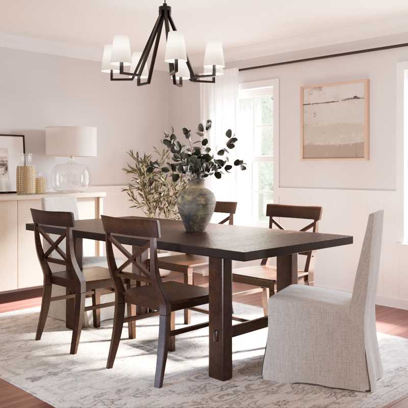 Classic, Coastal, Transitional, Scandinavian Dining Room Design by Havenly Interior Designer Brittany
