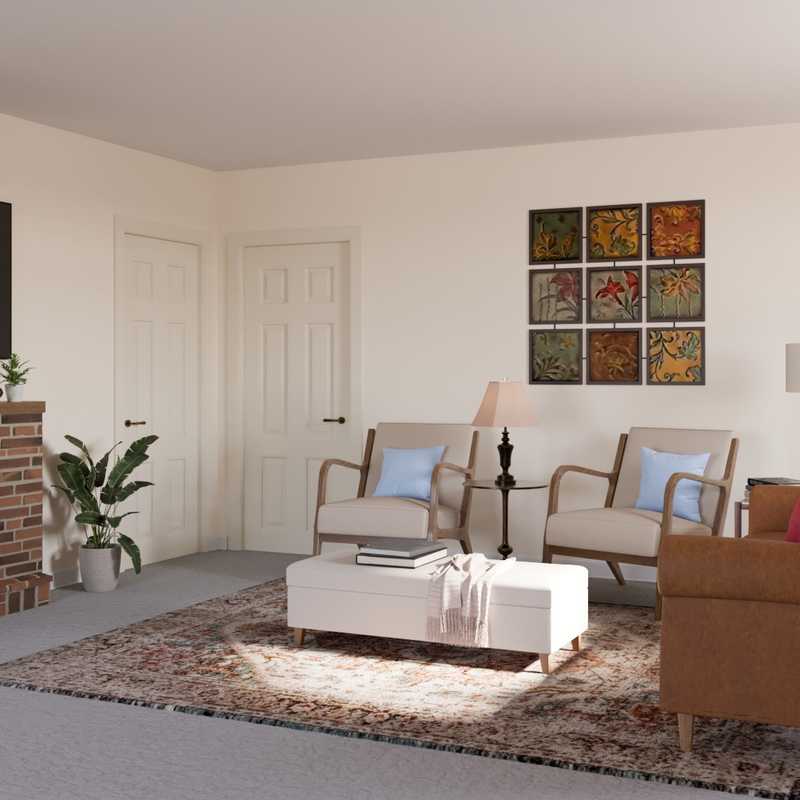 Classic, Traditional, Farmhouse, Transitional Living Room Design by Havenly Interior Designer Taylor