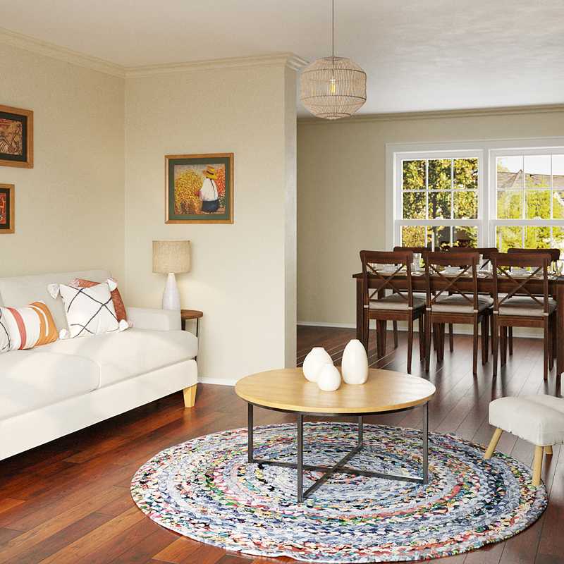 Contemporary, Modern, Eclectic, Bohemian Living Room Design by Havenly Interior Designer Mirella