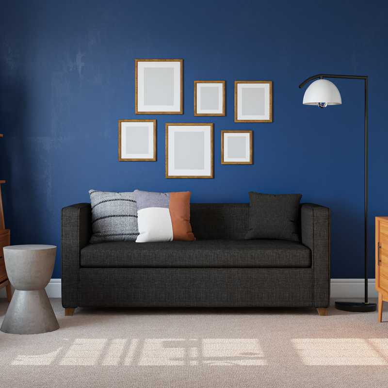 Modern, Midcentury Modern Reading Room Design by Havenly Interior Designer Jazmin