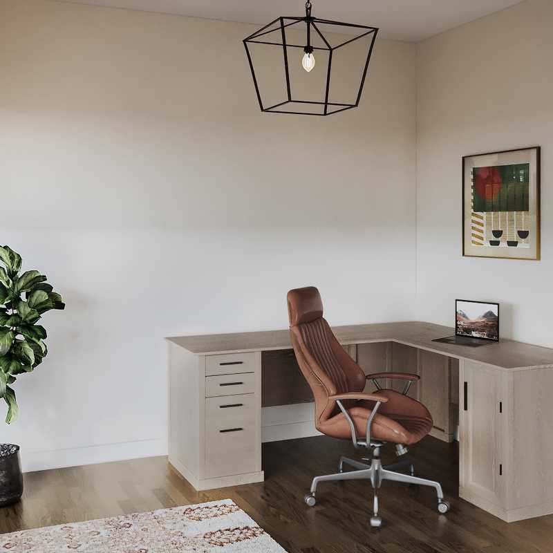 Contemporary, Eclectic, Traditional Office Design by Havenly Interior Designer Alejandra