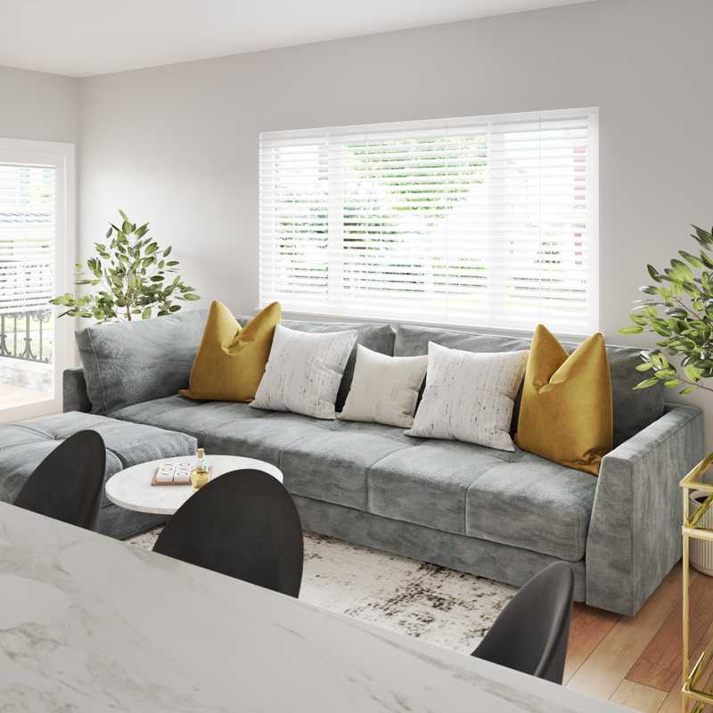 Contemporary, Modern, Glam Living Room Design by Havenly Interior Designer Dalia