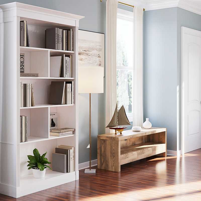 Modern, Eclectic, Coastal, Minimal Living Room Design by Havenly Interior Designer Hayley