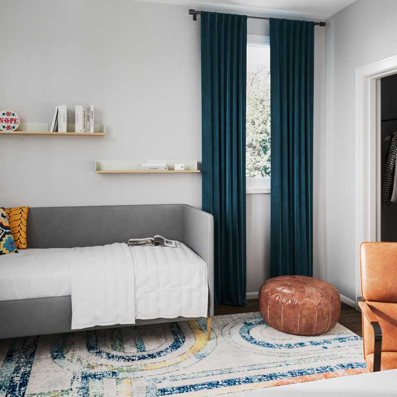 Eclectic, Midcentury Modern Office Design by Havenly Interior Designer Samantha