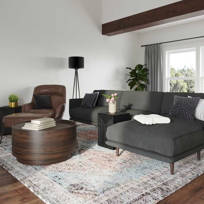 Modern, Classic, Industrial, Transitional Living Room Design by Havenly Interior Designer Manasi