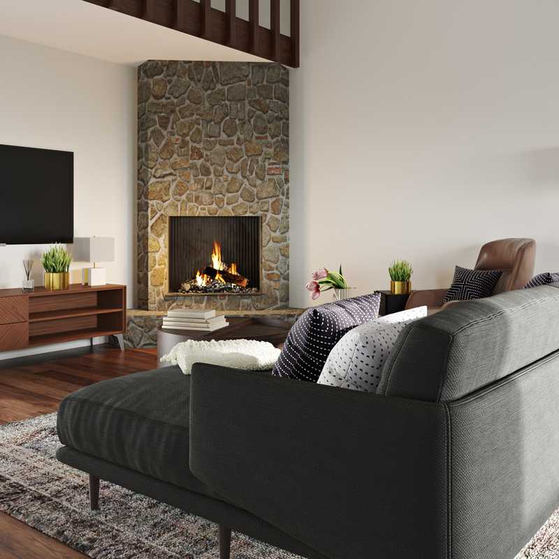 Modern, Classic, Industrial, Transitional Living Room Design by Havenly Interior Designer Manasi