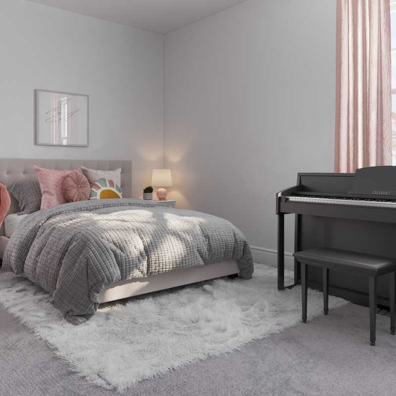 Classic, Glam, Minimal, Preppy Bedroom Design by Havenly Interior Designer Isadora