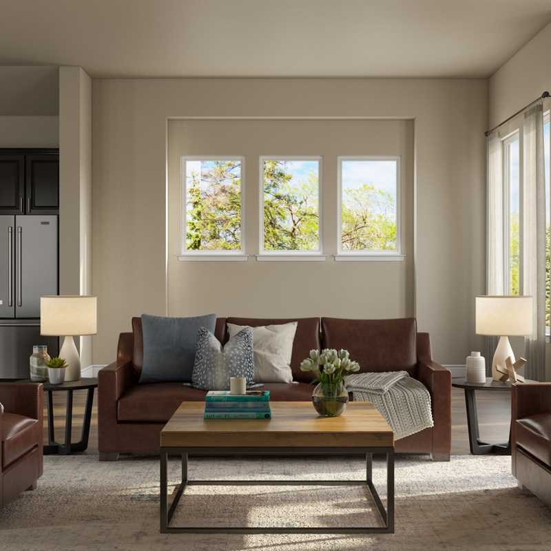 Modern, Traditional, Farmhouse Living Room Design by Havenly Interior Designer Mikaela