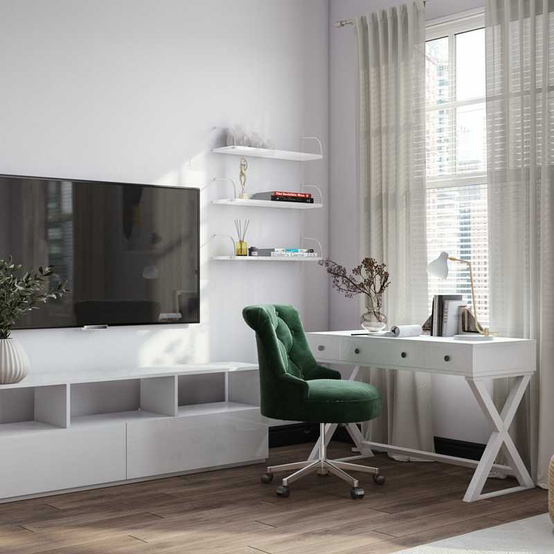 Bohemian, Midcentury Modern, Minimal Living Room Design by Havenly Interior Designer Isadora