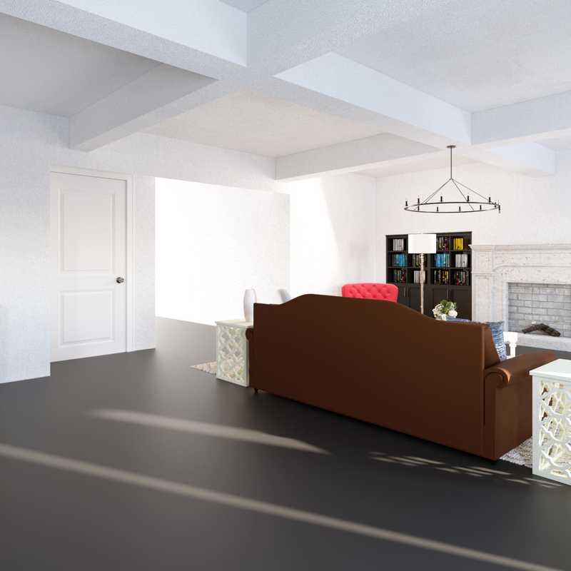 Coastal, Midcentury Modern Living Room Design by Havenly Interior Designer Emily