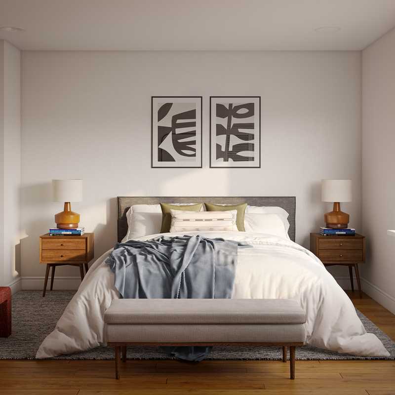 Midcentury Modern, Scandinavian Bedroom Design by Havenly Interior Designer Nora