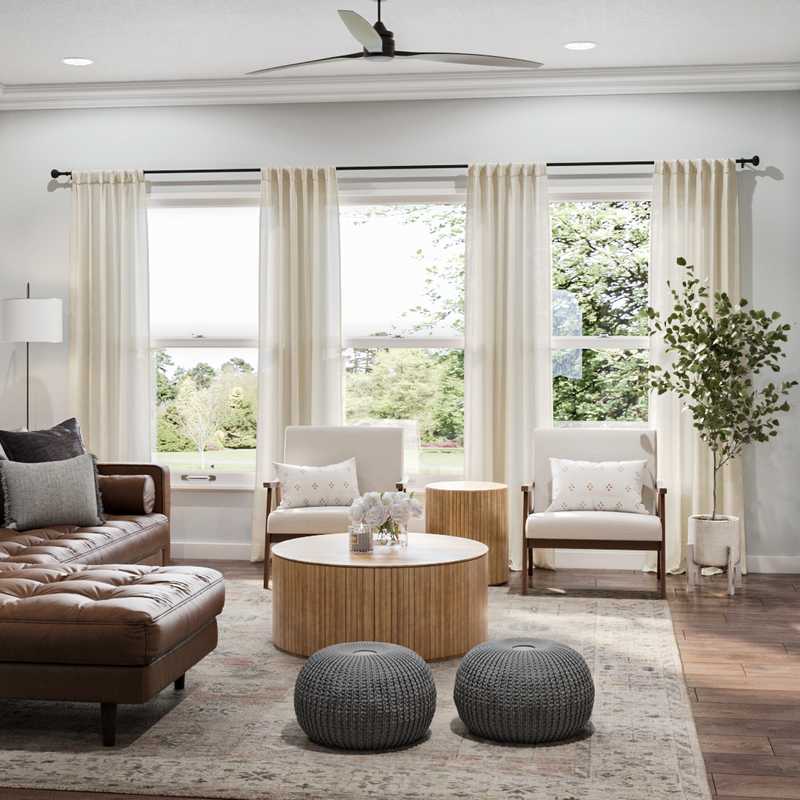Midcentury Modern, Minimal, Scandinavian Living Room Design by Havenly Interior Designer Katie