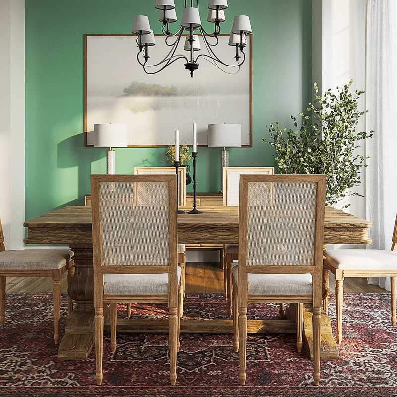 Classic, Bohemian, Farmhouse, Rustic Living Room Design by Havenly Interior Designer Tara