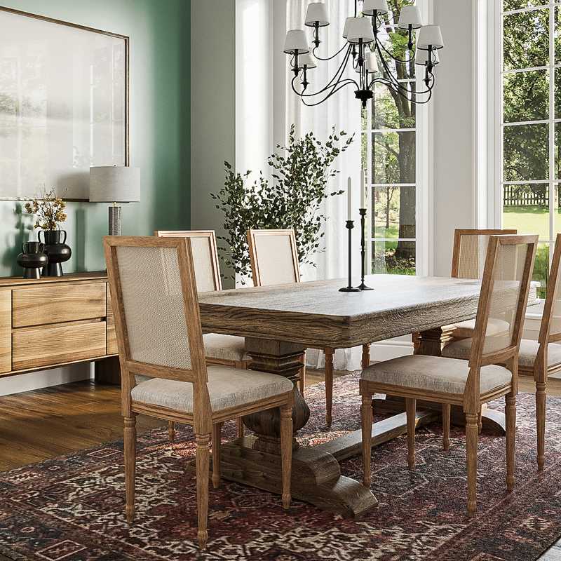 Classic, Bohemian, Farmhouse, Rustic Living Room Design by Havenly Interior Designer Tara
