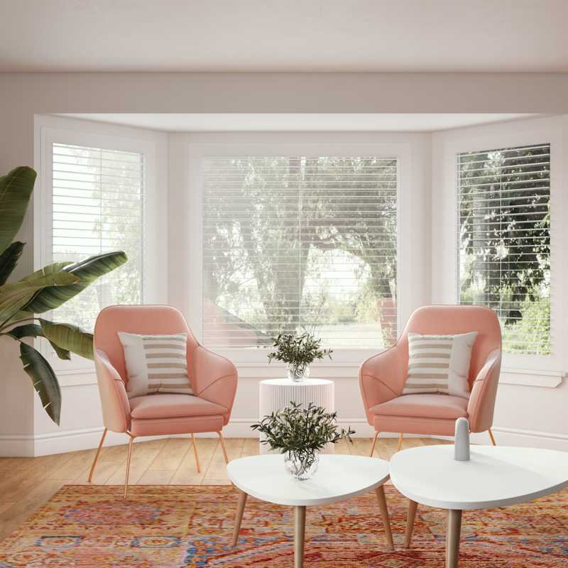 Modern, Eclectic, Bohemian, Midcentury Modern Living Room Design by Havenly Interior Designer Alexandra
