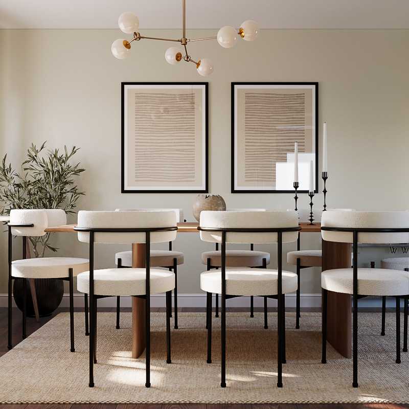 Contemporary, Classic, Bohemian, Midcentury Modern, Classic Contemporary Dining Room Design by Havenly Interior Designer Paola