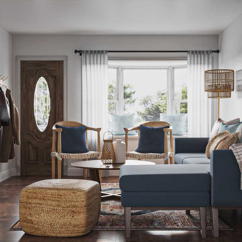 Eclectic, Bohemian, Glam, Midcentury Modern Entryway Design by Havenly Interior Designer Paola