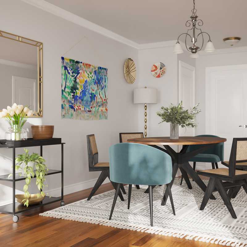 Bohemian, Global Dining Room Design by Havenly Interior Designer Maria