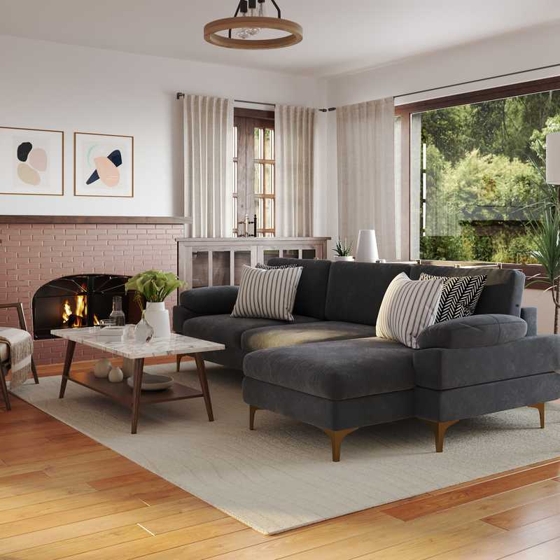 Contemporary, Modern, Industrial, Traditional Living Room Design by Havenly Interior Designer Cinthia