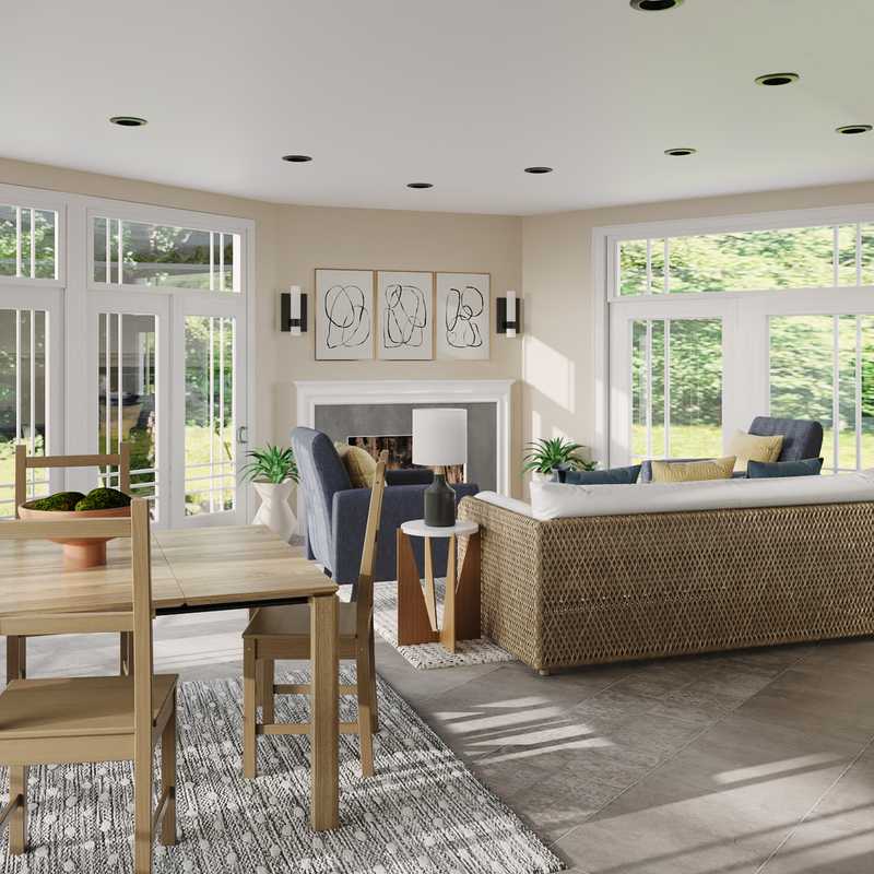 Modern, Bohemian, Midcentury Modern, Scandinavian Reading Room Design by Havenly Interior Designer Christa