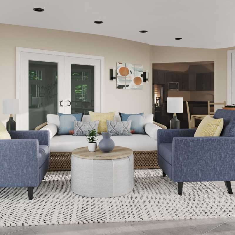 Modern, Bohemian, Midcentury Modern, Scandinavian Reading Room Design by Havenly Interior Designer Christa