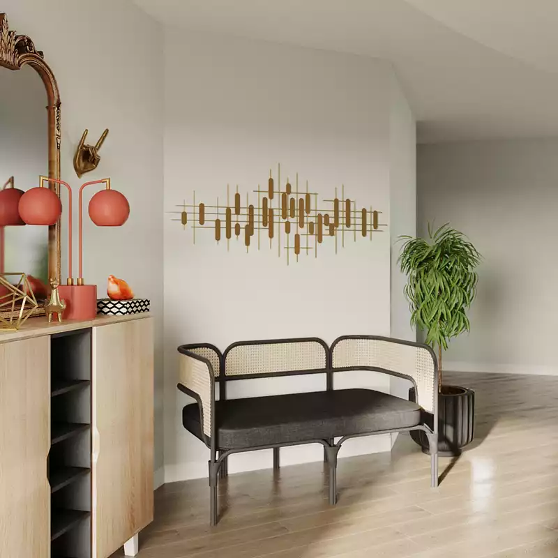 Eclectic, Glam Entryway Design by Havenly Interior Designer Emily