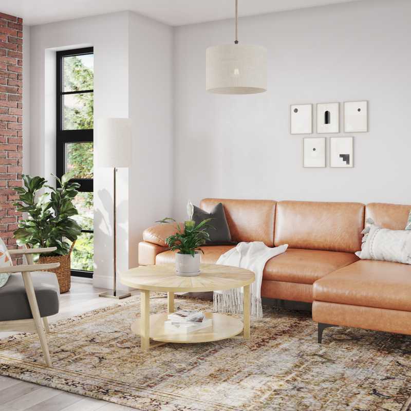 Midcentury Modern, Scandinavian Living Room Design by Havenly Interior Designer Cristina