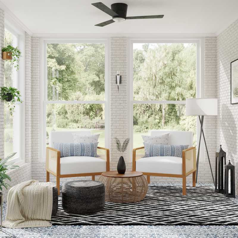 Modern, Bohemian, Glam Living Room Design by Havenly Interior Designer Camila