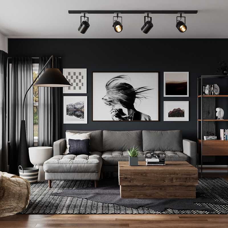 Modern, Industrial Living Room Design by Havenly Interior Designer Marlene