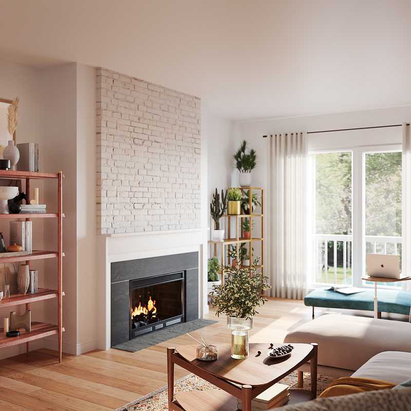 Eclectic, Bohemian, Midcentury Modern Living Room Design by Havenly Interior Designer Paro