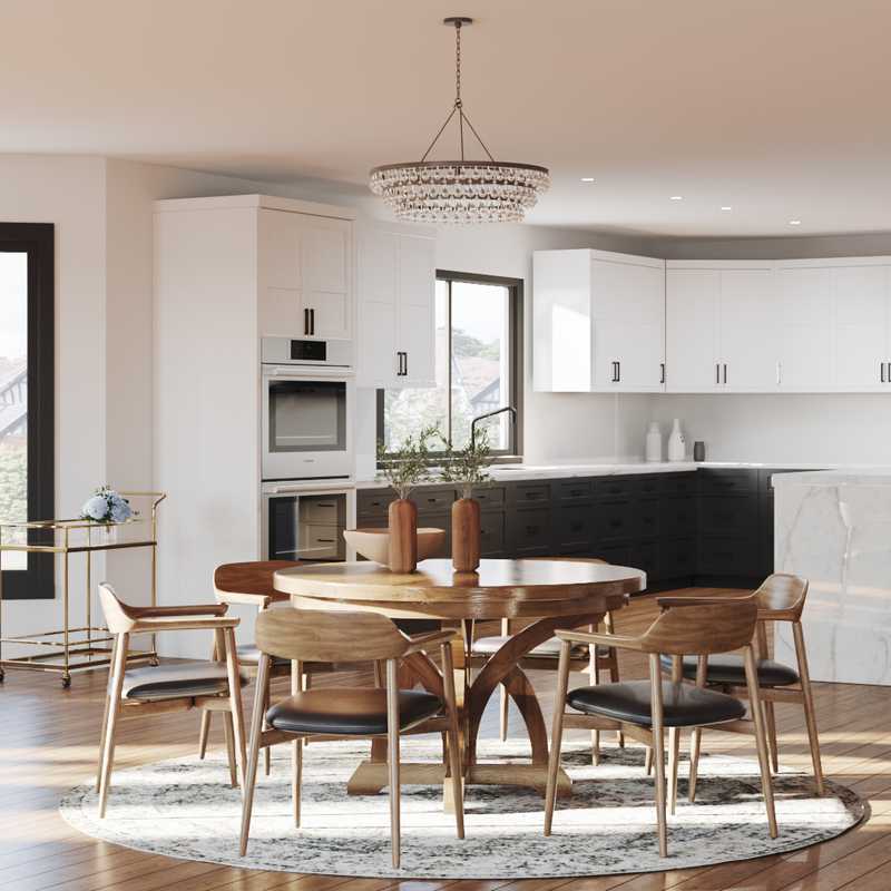 Eclectic, Bohemian, Midcentury Modern Dining Room Design by Havenly Interior Designer Juliana