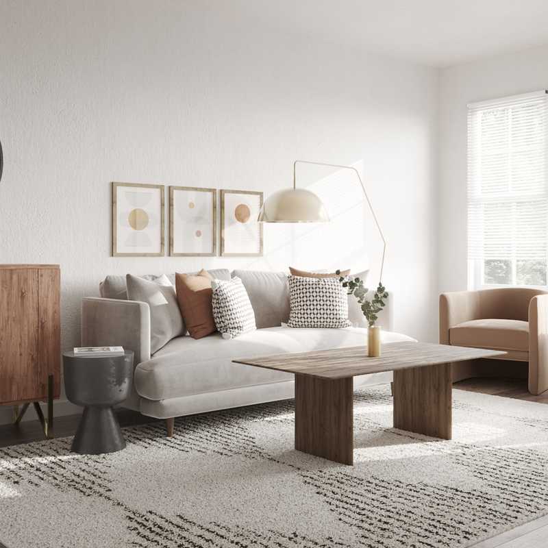 Modern, Eclectic, Glam Living Room Design by Havenly Interior Designer Jacqueline