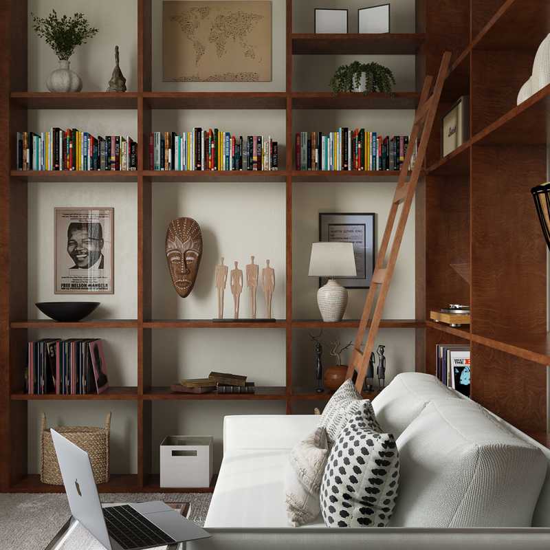 Bohemian, Global, Minimal Office Design by Havenly Interior Designer Daniela
