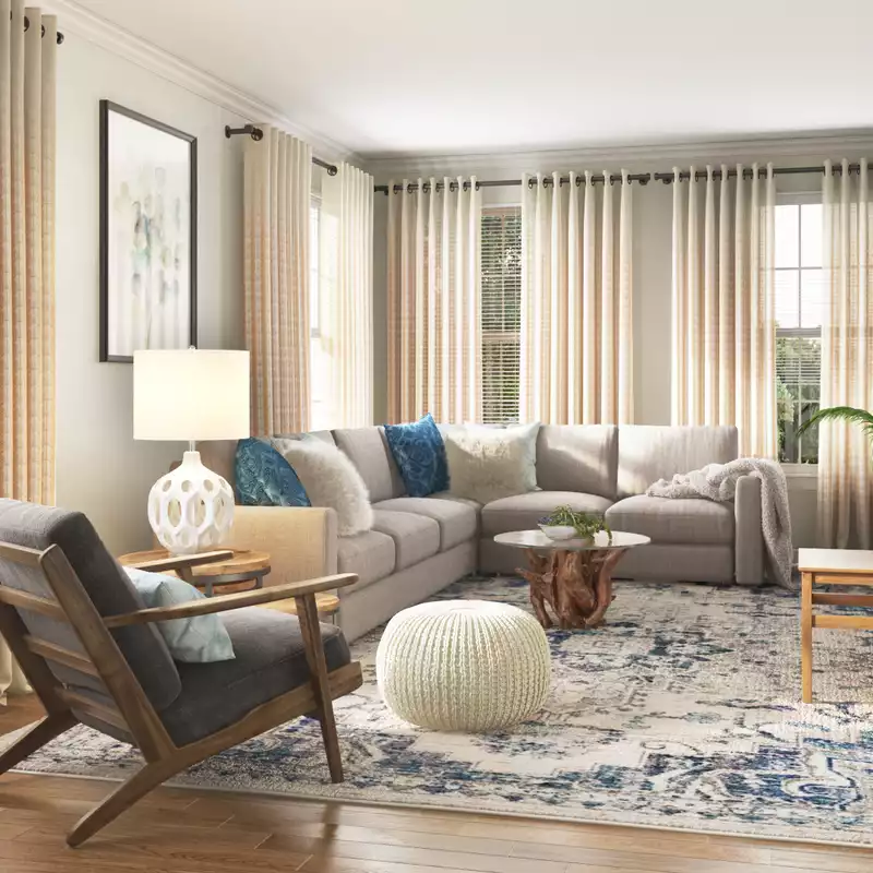 Traditional, Rustic Living Room Design by Havenly Interior Designer Carla