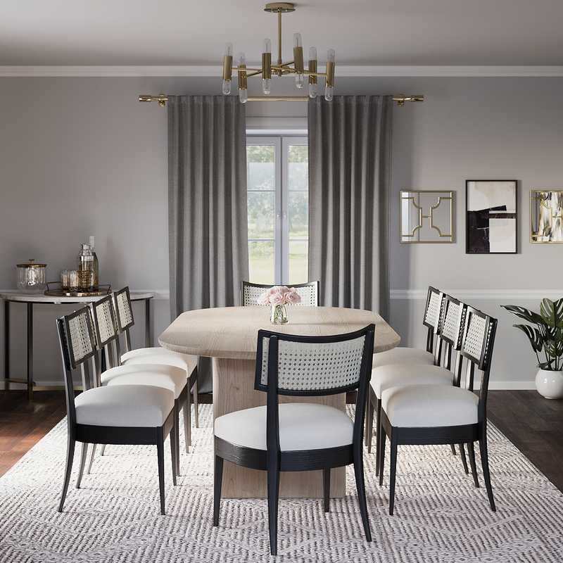 Modern, Classic, Glam Dining Room Design by Havenly Interior Designer Lora