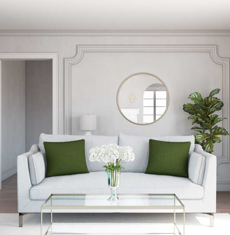 Classic, Glam Living Room Design by Havenly Interior Designer Susannah