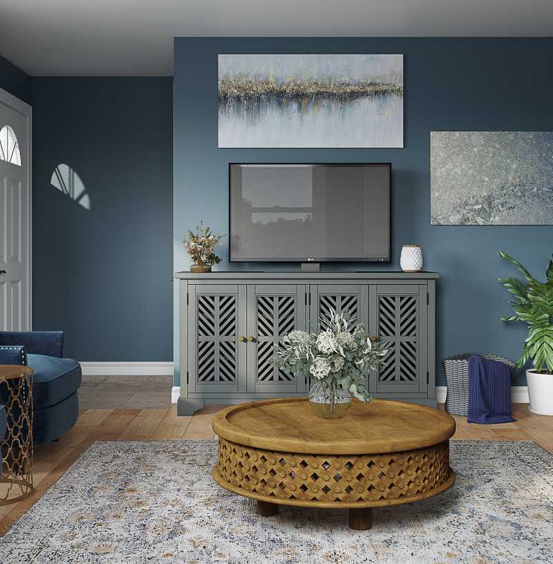 Eclectic, Transitional Living Room Design by Havenly Interior Designer Maggie