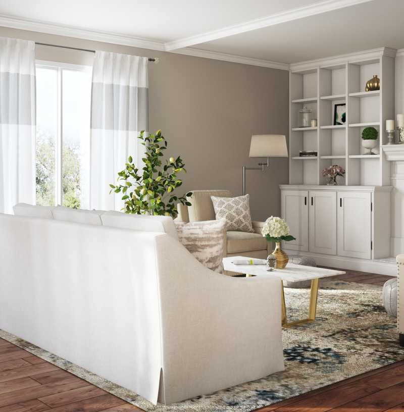 Contemporary, Glam, Rustic Living Room Design by Havenly Interior Designer Tessa