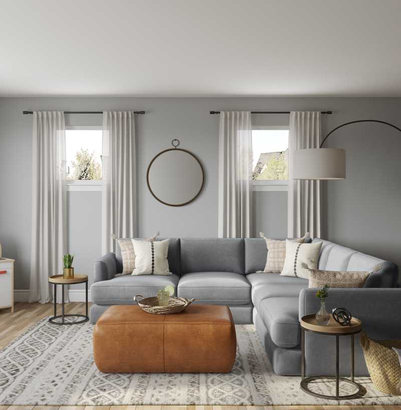 Contemporary, Bohemian, Scandinavian Living Room Design by Havenly Interior Designer Jamie